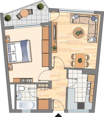 Demnächst frei! 2-Zimmer-Wohnung in Dortmund Wickede