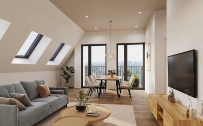 Neubau: 3-Zimmer Dachgeschosswohnung mit Balkon und Aufzug, schlüsselfertig, hochwertige Ausstattung