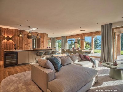 High-End-Wohnung mit Bergblick, Terrasse und privatem Garten