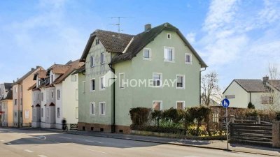 Attraktives MFH zentral in Amberg: 5 vermietete Wohnungen, Garagen und Stellplätze im Innenhof