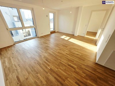 Klein in der Fläche - Groß im Lebensgefühl! Ideale Kleinwohnung mit sonniger Terrasse! TOP-Neubauprojekt im Grünen + Klimaaktiv Bronze + Wärmepumpe und Solaranlage + Garage + Beste Vermietbarkeit!
