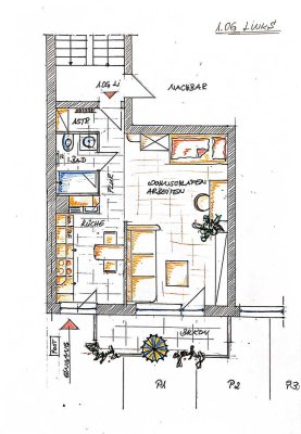 smarte helle 1-Zimmer-Wohnung mit Balkon und EBK in Köln Ossendorf