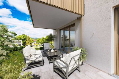 Design trifft Natur-großzügige 4-Zimmer-Wohnung mit Terrasse und Garten