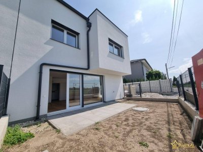 NOCH 4 HÄUSER FREI! SÜDSEITE! 128m² WNFL! 3 Bäder. 3 Toiletten. 5 Zimmer. EXQUISITES, SCHLÜSSELFERTIGES 5-ZIMMER-ZIEGELHAUS. Elektrische Rollläden, Klimavorbereitung, edler Parkett und Sanitärkeramik!