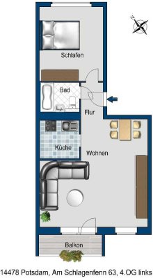 2. Zimmerwohnung im Grünen!