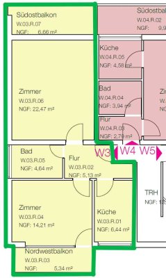 Stilvolle 2-Zimmer-Wohung in Waldnähe