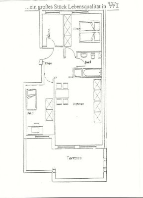 Zuhause mit 3 Zimmern und Balkon in Wiesbaden Biebrich