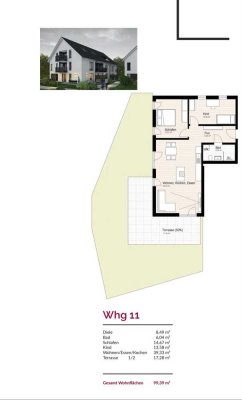 Gehobene 3-Zimmer-EG-Wohnung  in Memmingen KfW 55 Standard