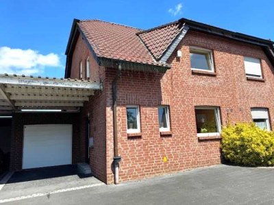 Nettetal-SCHAAG -  Doppelhaushälfte mit Garten, überdachter Terrasse und großer Garage