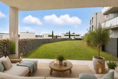 Erste Reihe zum Glück: modern, open Living mit sonnigem Süd-Garten am Phoenix See