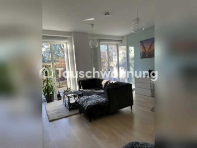 Tauschwohnung: Wunderschön mit offenen Fenstern und Terrasse mit Garten