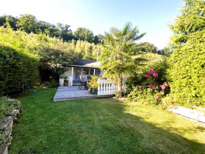 Luxuriöses Ferienhaus in Vlotho mit Außensauna und Seeblick