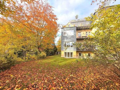 + Exklusive Terrassenwohnung mit großem Garten am Weißen Hirsch in Dresden+