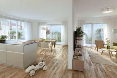 Hof am Park - Dachgeschosswohnung, 4 Zimmer mit Weitblick, Raumhöhe von 2,70 m &amp; Balkon - Top 1.62