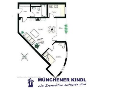 vermietete 1,5 Zimmer-Wohnung in Untermenzing