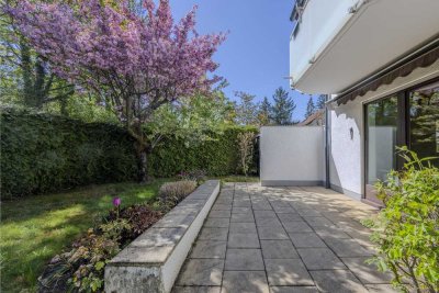 98 m² Wohn-/Nutzfläche | 2,5-Zimmer-Wohnung mit Hobbyraum, ca. 70 m² Privatgarten, sofort bezugsfrei
