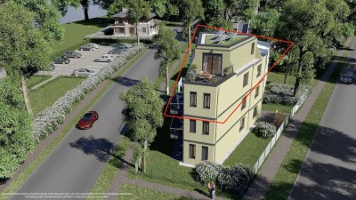 Penthouse-Traum am Dämeritzsee - Absolut rares Wohnen!