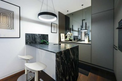 Vollmöblierte, modern eingerichtete Einliegerwohnung mit Einbauküche und Smart Home