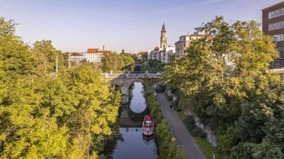 Altbau trifft Wasserlage – 3-Zimmerwohnung mit Balkon im beliebten Plagwitz
