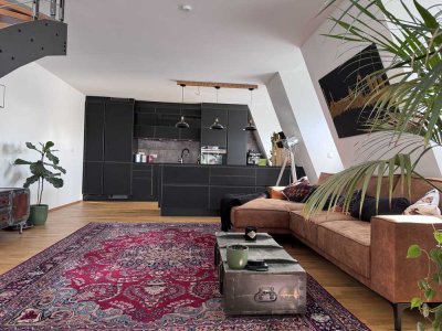 Exklusive, stilvolle Maisonette mit Dachterrasse & Designküche über den Dächern von Neckarau