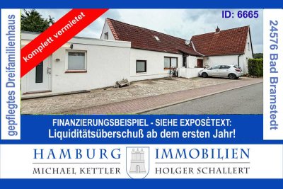 Komplett vermietetes, saniertes 3-Familienhaus in 24576 Bad Bramstedt