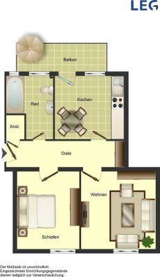 2-Zimmer-Wohnung in Duisburg Hüttenheim