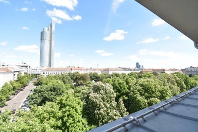 Traumhafter Fernblick - urban &amp; grün | 2 - Zimmer Wohnung | Loggia | Nahe Millenium City