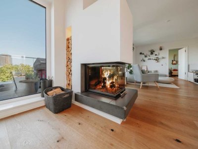 Technologische Perfektion & zeitlose Ästhetik! Exklusive Endetage mit Kamin!