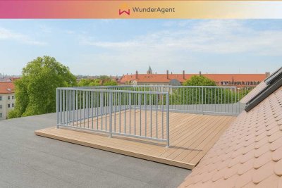 Helles Dachgeschoss mit Aufzug, Dachterrasse und Whirlpool in Top Lage