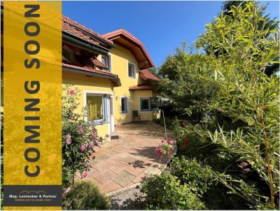 COMING SOON! Traumhaus mit 2 XL Terrassen ,idyllischem Garten, Biotop, Einliegerwohnung, Doppelgarage Carport nur ca. 5 km zum Attersee St. Georgen