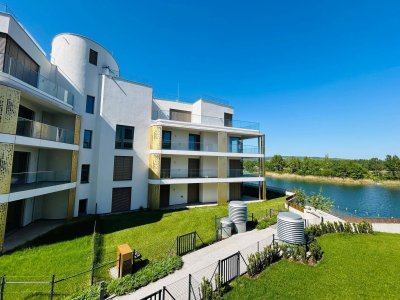 PROVISIONSFREI! ERSTBEZUG! DIREKTEM BLICK AUF DIE DONAU! THE SHORE! RUHIG! LICHTDURCHFLUTETE 2. ZIMMER MIT 7m² BALKON! CONCIERGESERVICE! FITNESS! SPA-BEREICH! EINBAUKÜCHE!