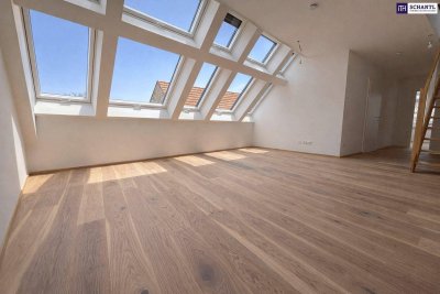 Penthouse-Feeling im Neubau: Lichtdurchflutete 4-Zimmer-Maisonette mit außergewöhnlich großer Dachterrasse!