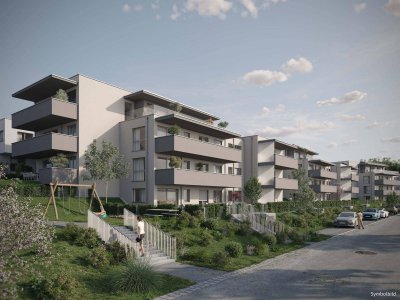 BAUBEGINN ERFOLGT - Hochwertige 3 Zimmer-Neubauwohnung mit Balkon in Mitterteffling