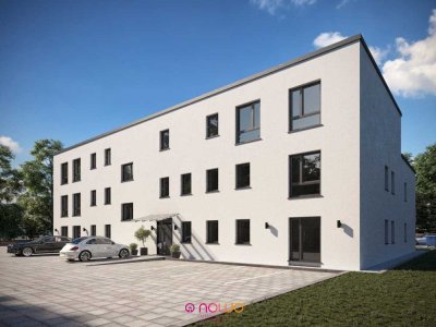 Königslutter: Vermietete Neubau 3-Zim.-Wohnung mit Balkon und Einbauküche. Barrierearm. Stellplatz.