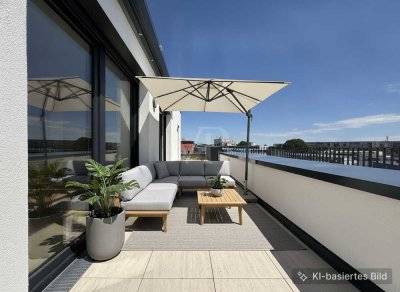 Design-Penthouse mit Dachgarten und maßgefertigtem Interior-Konzept
