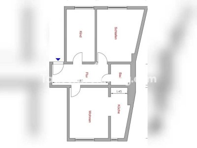 Tauschwohnung: zentral gelegene 3 Wohnung mit offener Einbauk