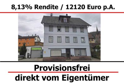 8,13 % Rendite - vermietete Wohnung in Höfen an der Enz - Provisionsfrei