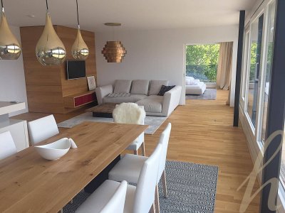 Luxus-Penthouse mit Dachterrasse und Stadtblick