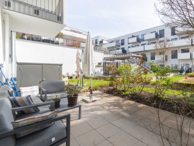 Exklusive Maisonette EG-Wohnung mit Garten, Einbauküche,  2 Balkone, eigener Eingang, TG