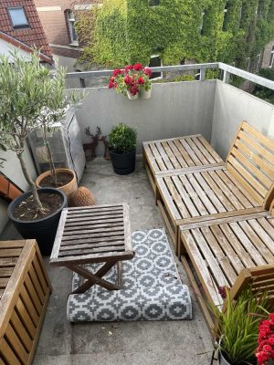 Schöne 1,5 Zimmer-Dachgeschosswohnung mit Balkon und EBK, City-nah in Wolfenbüttel