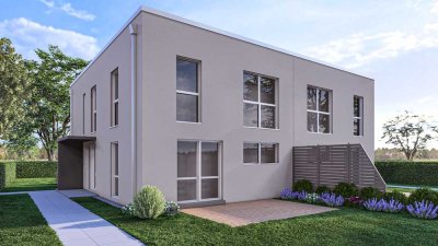 Wohnen im Neubaugebiet - 4 Zimmer, KFW55 Doppelhaushälfte in ruhiger, stadtnaher Lage