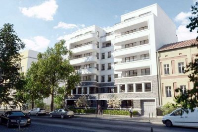 Provisionsfrei: Attraktive, teilmöblierte 2-Zimmer-Neubau-Wohnung mit Einbauküche und Balkon