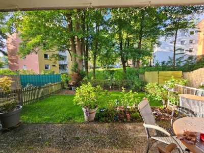 Gartentraum: 3-Zimmer-Wohnung mit Garten und Einbauküche in guter Lage