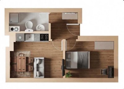 Frisch renovierte 2-Zimmer-Wohnung mit offener Wohnküche | MG-ZENTRUM