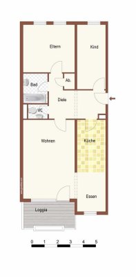 Stilvolle 3,5-Zimmer-Wohnung mit Süd-Loggia und EBK in Leonberg