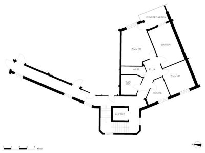 Schöne 3 Zimmer Wohnung mit Wintergarten und Fußbodenbelag