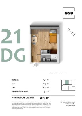 Modernes Studentenapartment inkl. Möbel – Neubau am Englischen Garten