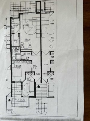 Modernisierte 3-Raum-Wohnung mit 2 Terrassen, Garten und Einbauküche in Mainz
