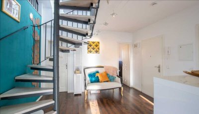 Geschmackvolle, gepflegte 3,5-Zimmer-Maisonette-Wohnung mit geh. Innenausstattung mit Balkon