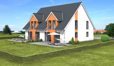 Neubau-Doppelhaushälfte in herrlich naturnaher Wohnlage